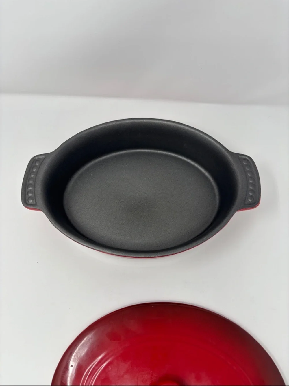 Red Enameled Covered Casserole - Premium Home Kitchen Cookware